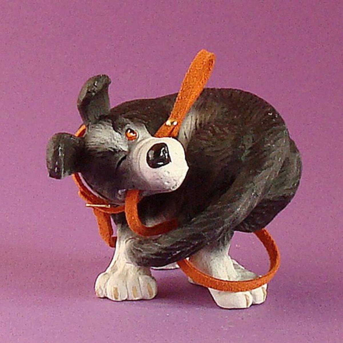 Parastone Rufus, just go! beeldje - Hond - Bijzondere honden - Hondenbeeldje - Parastone - hoogte 6 cm - polystone Wit wit zwart