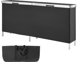 Draagbare Beursstand, 77,95“ x 15,16” x 34,65”, Opvouwbare Beursbalie met Opbergrek en Draagtas voor Retailacties