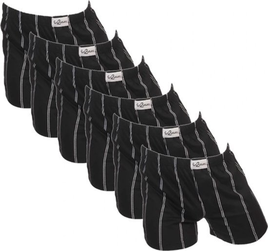 Fun2wear/Funderwear wijd Streep | MAAT XXXL | 6-pack heren boxershorts | zwart