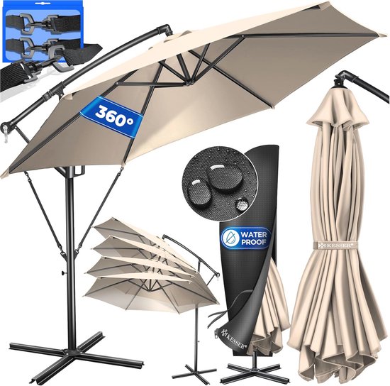 opvouwbare windscherm voor de camping, bestaande uit 10 opvouwbare