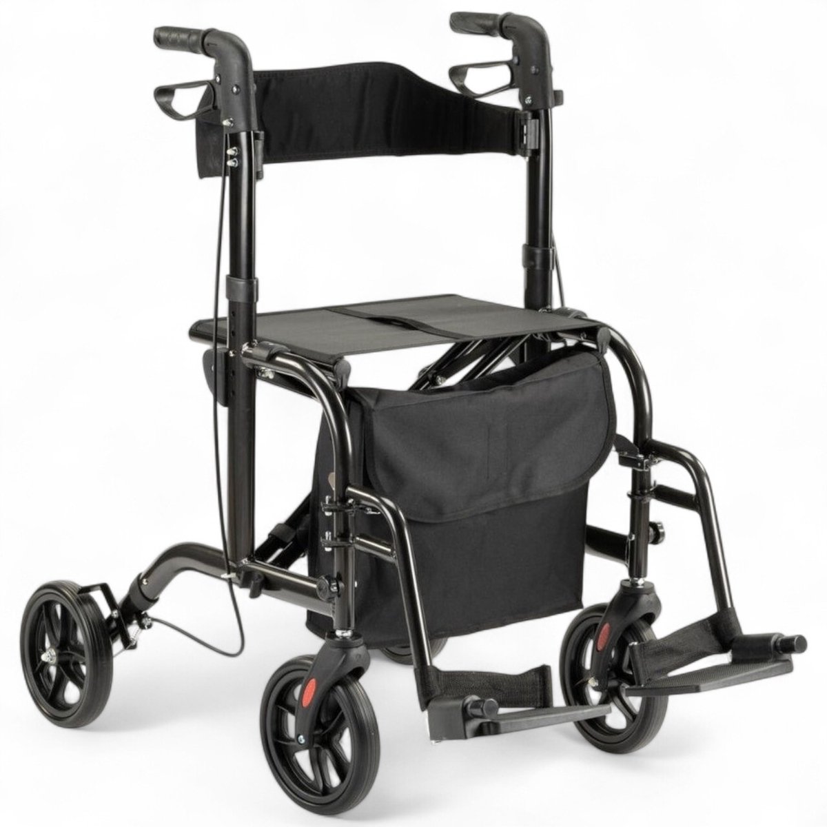 Goedkoopste Duo Deluxe Rollator en Transport Rolstoel in 1- Opvouwbare Rollator en Rolstoel in één Lichtgewicht