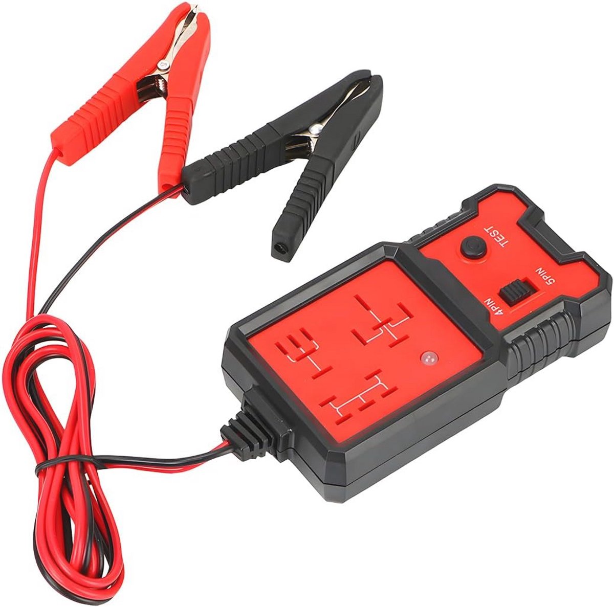 Multifunctionele 12V Auto Relais Tester en Accu Monitor met Clips