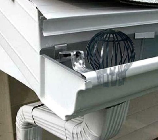 set van 4 - Gootbescherming - 12.45*12.45*14.48cm - dakgootbeschermer - kunststof - Ronde - vloernetafdekking - zwart - Anti Verstopping