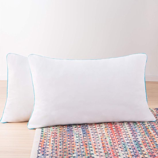 Hoofdkussen 80x80 cm Vulling - Kussen voor Slapen Allergievriendelijk Pillow Slaapcomfort Kussens Bedkussen voor Slapers Steun Made in EU Euroformaat 80 x 80 Oeko-Tex Wit
