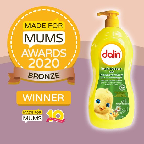 Dalin Hydraterende & Beschermende Haar en Lichaamshampoo 2 x 700 ml - Hypoallergeen, Zonder Parabenen, SLS/SLES, Alcohol of Kleurstoffen van Merkloos — afbeelding 5