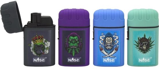 Briquet Jet Flame - Design King Monkey - Brûleur à gaz - Briquet - Rechargeable - Briquet tempête - Briquet feux d'artifice - BBQ - Briquet à gaz