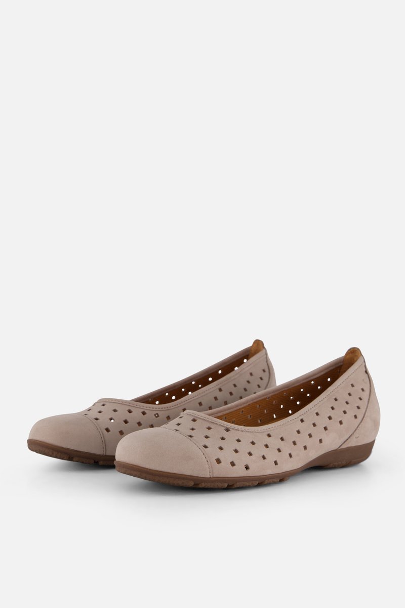 Gabor Instappers beige Nubuck - Dames - Maat 40