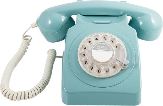 GPO 746ROTARYBLU - Telefoon retro jaren '70, draaischijf, blauw | bol.com