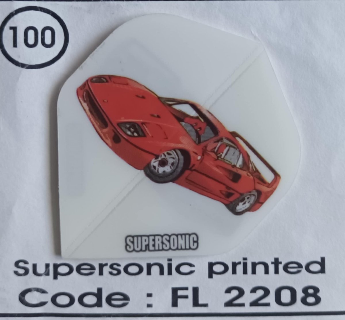Dart Flights - 10 sets (30 stuks) - 100 micro - Supersonic - FL2208 - Ferrari