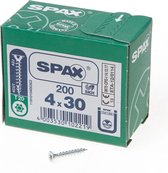 Spax Spaanplaatschroef Verzinkt Torx 4.0 x 30 (200)