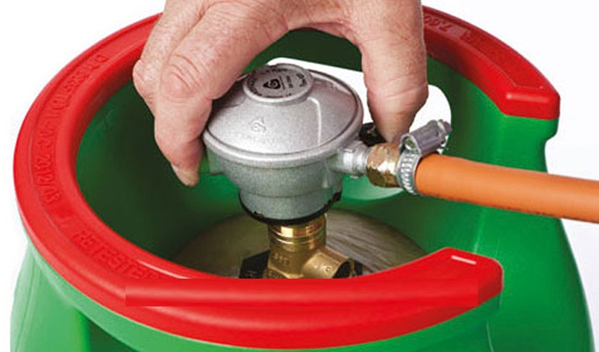 Cavagna Group Gasdrukregelaar Clip-on Antargaz Type 637 – 37 mbar – Ø27mm Clip-on Aansluiting – Voor Propaan – Met Afsluitkraan - Calypso Cube en Cocoon