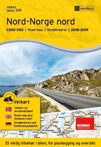 Nordeca Wegenkaart-Straßenkart-Roadmap-Veikart Nord-Norge nord 1:500.000 2018-2019
