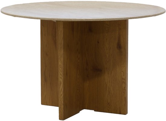 Table à manger ronde en marbre Faria 120 cm - Giga Meubel