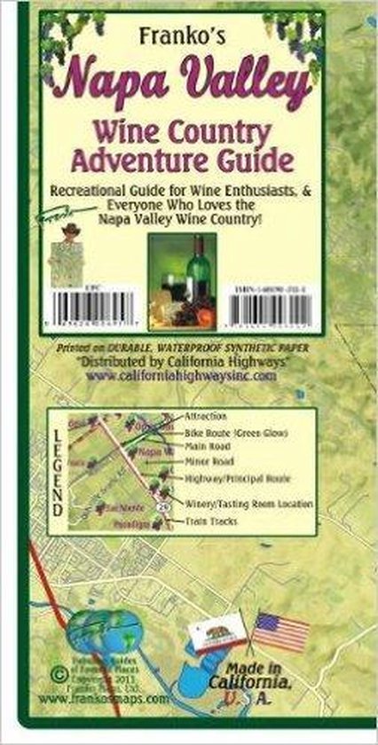 Franko Maps Napa Valley Wine Country Adventure Guide & Map - cover