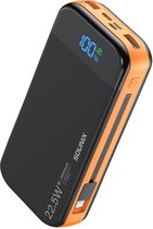 Bol.com Sounix Powerbank 30.000 mAh met kabels - 5 Oplaadpoorten - Lightning USB A USB C & Micro USB - 22.5W Snellader & batteri... aanbieding