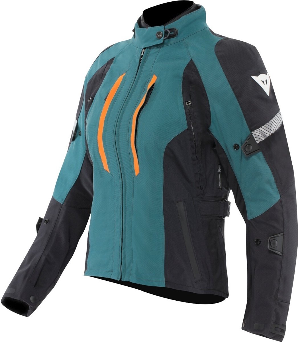 Dainese Mangen Absøluteshell™ Pro Waterdichte Dames Zwart Turquoise Textiele Motorjas - Jas