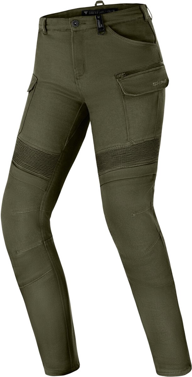 SHIMA Giro 3.0 Dames Olijfgroen Motor Jeans