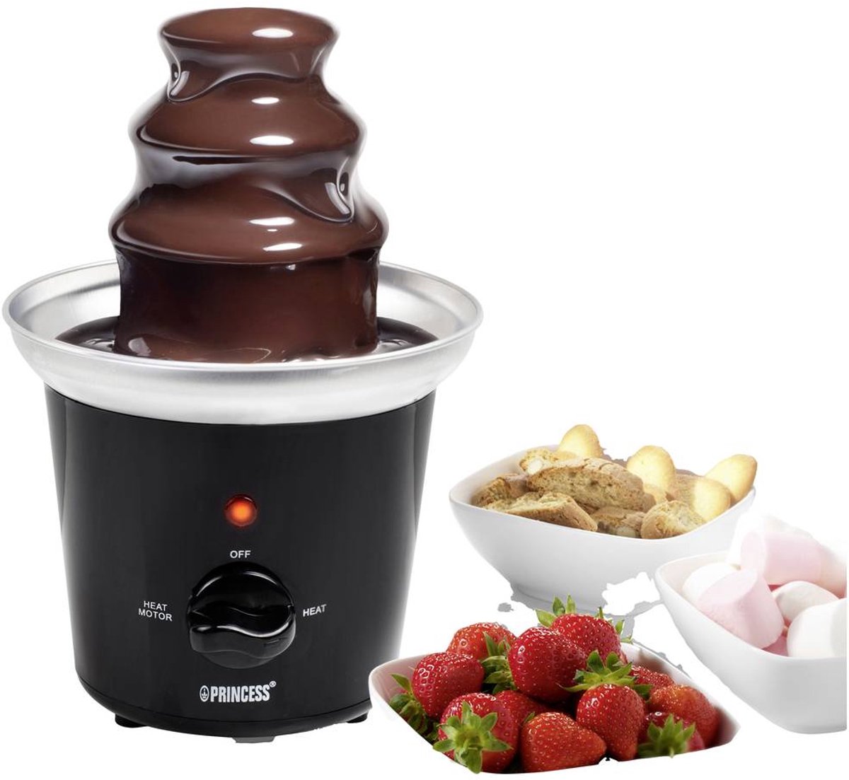 Bol.com Princess 292994 Chocoladefontein – Chocolade fondue - 3 Lagen – Warmhoudfunctie aanbieding