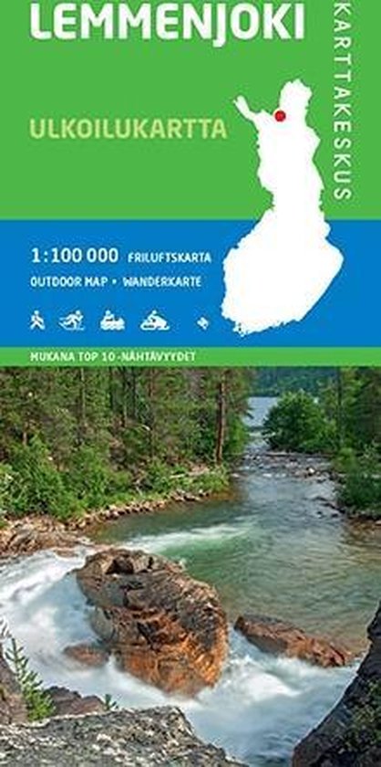 Kirjakeskus Outdoor Map Lemmenjoki 1:100.000 (2015) - cover