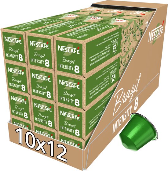 Nescafé Farmers Origins Brazil Nespresso compatible capsules - 10 koffiecups x 12 doosjes