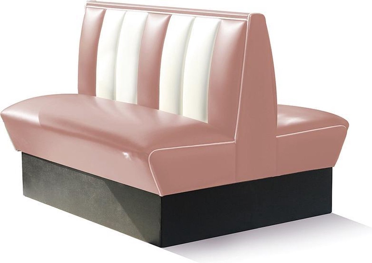 Bel Air Dinerbank Double Booth HW-120DB Dusty Rose - Bel Air