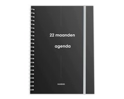 Huurdies - 22 maanden agenda - april 2025 t/m januari 2027 - Hardcover - A5 - zwart