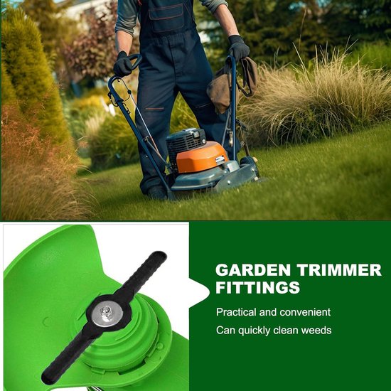 Reservemessen, 60 stuks reservemesjes, 5 mm trimmer, reservemes, compatibel met verschillende accu-grastrimmers, reservemes, grastrimmer voor tuinterras (zwart) van Merkloos	 — afbeelding 3