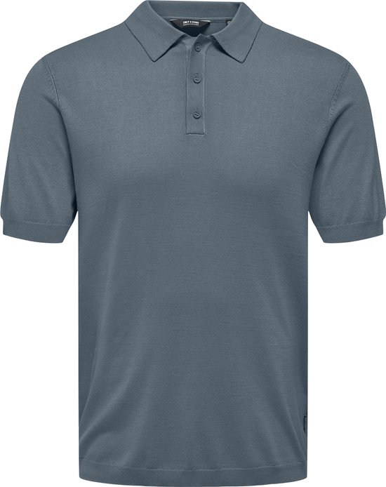 Only & Sons Poloshirt Onswyler Life Reg 14 Ss Polo Knit N 22022219 Stormy Weather Mannen Maat - M