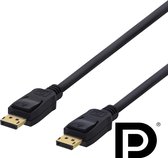 Deltaco DP-1005D DisplayPort naar DisplayPort kabel 4K UHD 3840x2160 @ 60Hz 0,5 meter (50 centimeter) Zwart DisplayPort 1.2 gecertificeerd