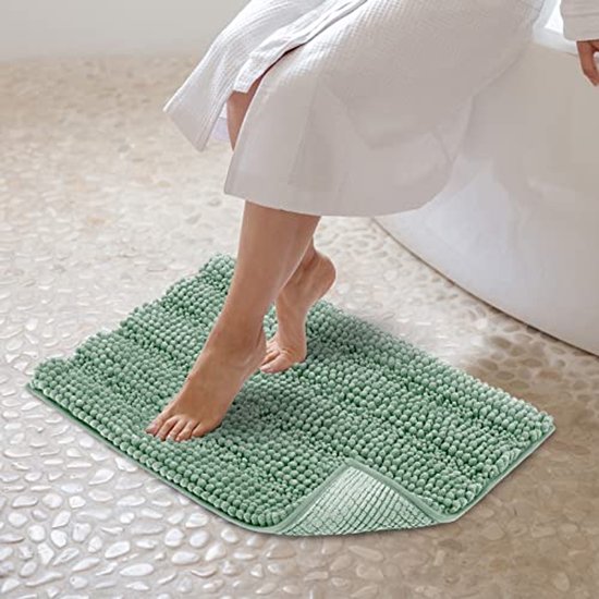 Chenille Badmat, Antislip Badkamermat, Absorberend Badkamer Kleed, Zacht Douchemat, Sneldrogende en Machinewasbaar Voor de Badkamer, Douche, Bad of als WC Mat(Donkergrijs,40X60cm Chenille Badmat, Antislip Badkamermat, Absorberend Badkamer Kleed, Zacht Douchemat, Sneldrogende en Machinewasbaar Voor de Badkamer, Douche, Bad of als WC Mat(Donkergrijs,40X60cm