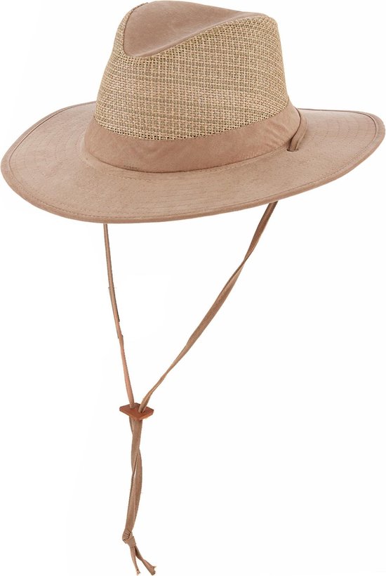 Dorfman Pacific - Safari stro hoed voor heren - Kaki - maat L (59CM) |  bol.com