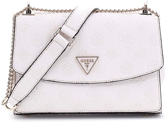 GUESS Sac à épaule bandoulière Cresidia Convertible Xbody Flap Cream White Écru