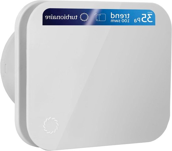 Hotte aspirante TREND 100 SWM pour salle de bain et Cuisine - Wit opaque - Diamètre 100 mm - Silencieuse 33 dB