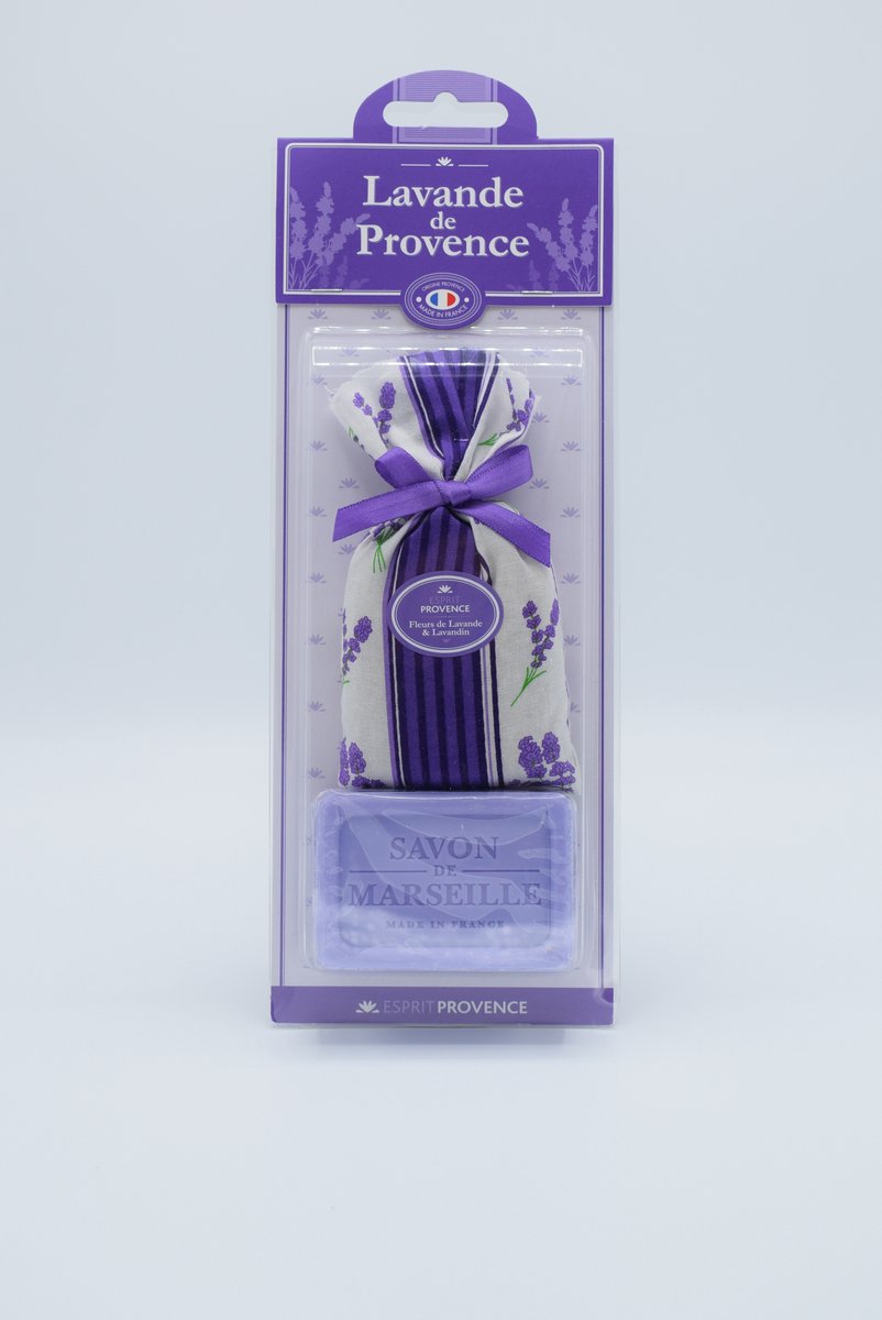 Lavendelgeschenk Provence zeep + lavendelzakje