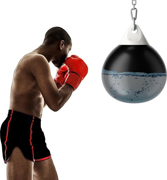 COSTWAY Hangende bokszak, bokszak met water, speedbal, snelheidsbal, bokslamp, voor gym, kantoor, thuis