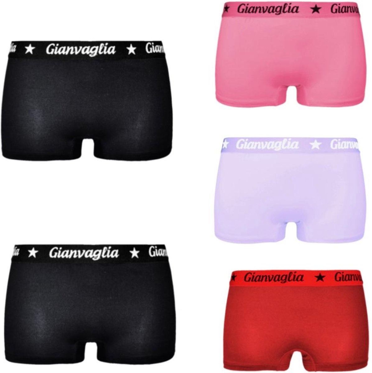 Dames Onderbroek Katoen - Boxershort 5-pack - Korte Pijp - Maat XXL - Meerder Kleuren