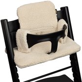 Stoelverkleiner TrippTrapp - Geschikt voor Stokke Tripp Trapp Kussenset - Kinderstoel Verkleiner - Perfecte Pasvorm - Extra Dik - Teddy Lichtbeige