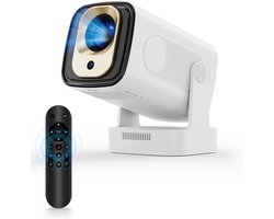 Mini Beamer - 4K ondersteuning - mini projector - draagbare beamer - projector / beamer - Geïntegreerd Android 12.0 systeem - Screen mirroring smartphone - Home cinema