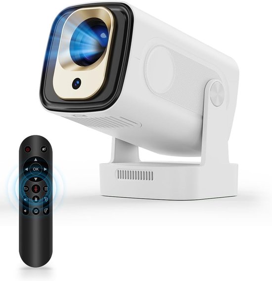 Cahaya Nova - 4K ondersteuning - Mini Beamer - mini projector - draagbare beamer - projector / beamer - Geïntegreerd Android 12.0 systeem - Screen mirroring smartphone - Home cinema