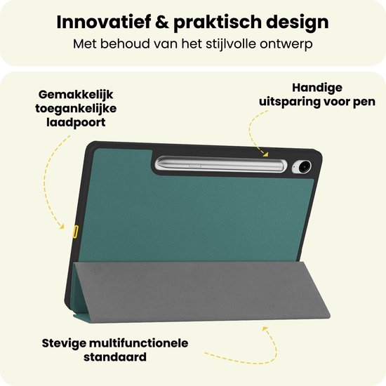 Étui de protection de Luxe pour Samsung Galaxy Tab S10 FE Plus avec découpe Plus S Pen - Vert Samsung