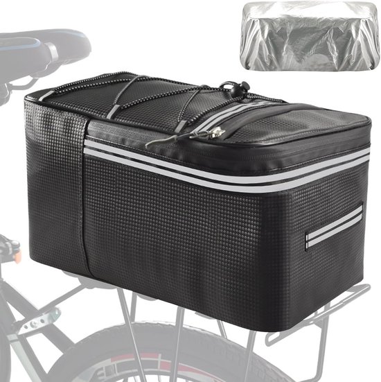 Lixada Fiets Voortas, mountainbike, fietsstuur, tas, mand, koeltas, reflecterende band