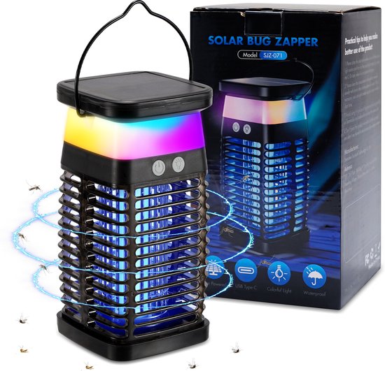 Lampe Anti-Moustique Mouche Attraction électrique Lumière UV Tueur D'insectes,Piège à Insectes