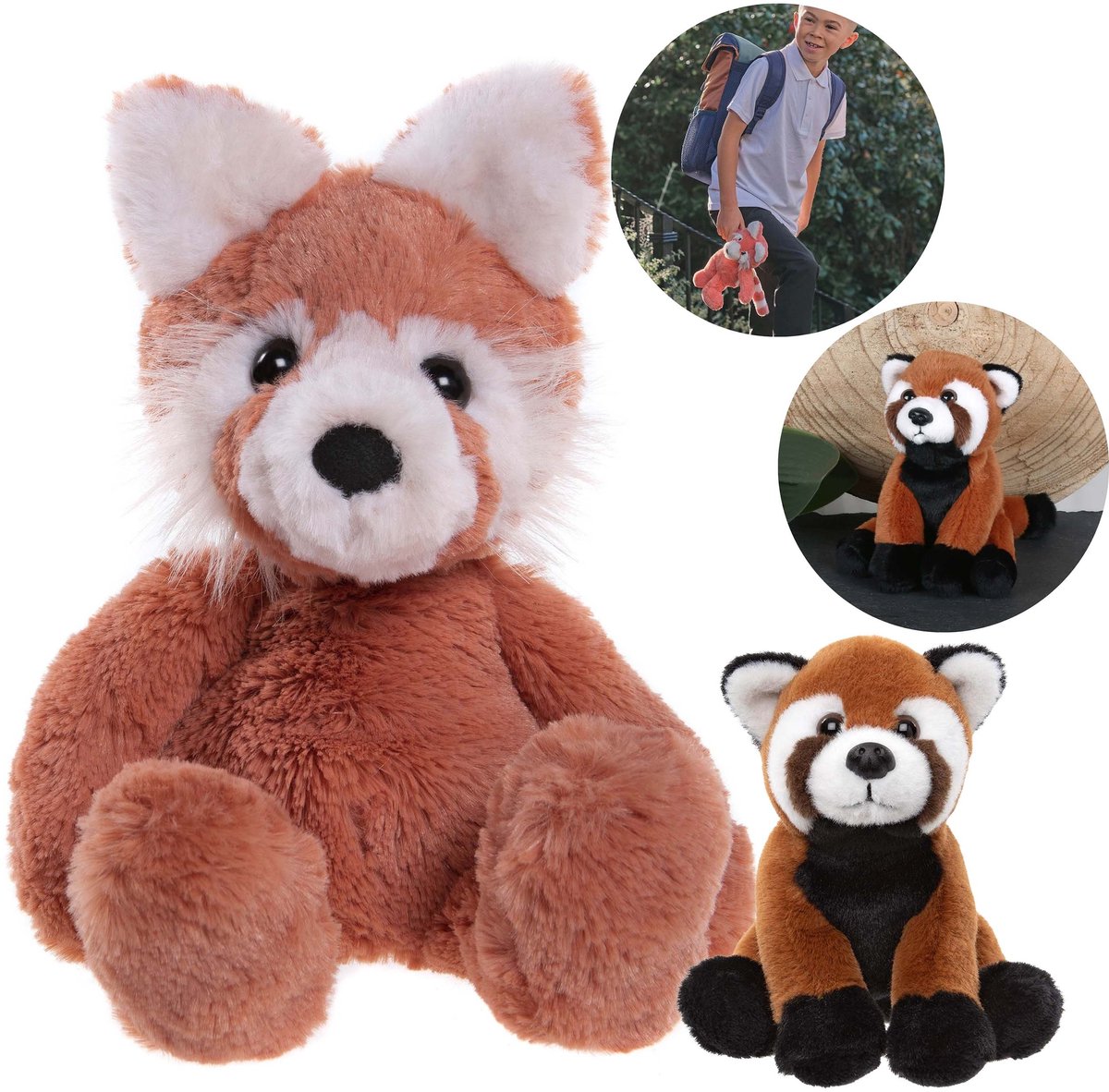 Charlie Bears, Set van twee knuffels uit de Bear&Me en Cuddle Cubs series, PANDA – Ideaal voor baby’s en kinderen