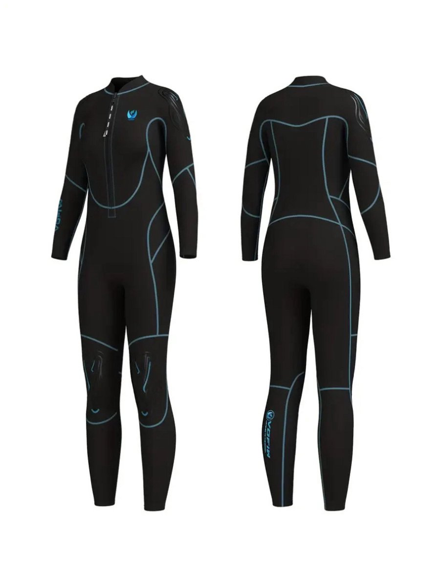 Nivard Wetsuit Dames Swimsuit Shorty Surfpak Duikpak Lange Mouw Zwemsuit Zwart