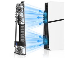 NAXSIR PS5 slim Koeler met RGB Verlichting - 3 Stille Ventilatoren - Effiziente Kühlung voor optimale PS5 Performance