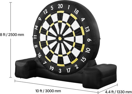 Opblaasbaar Voetbal Dartbord ,2,44 M Hoog, Groot Kick Dart Spel met Draagtas en Luchtpomp voor Gemakkelijk Transport, Ideaal voor Tuin- en Buitenspelen — afbeelding 4