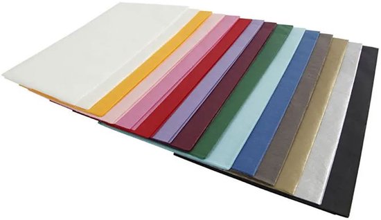 Feuille de papier de soie 50x70 cm 14 gr différentes couleurs 30 feuilles