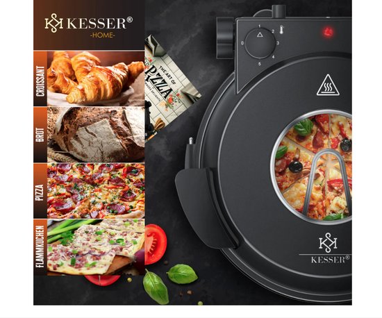 Spice - Pizzaoven DIAVOLA 400 graden 1200 W - Made in Italy garantie Italië 2 jaar - ronde weerstand