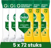 Dettol Desinfecterende Schoonmaakdoekjes - Sprankelende Citroen - 5 x 72 doekjes