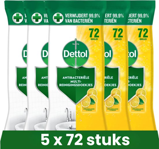 Dettol – Power & Fresh – Schoonmaakdoekjes – Citrus – 4 x 80 doekjes
